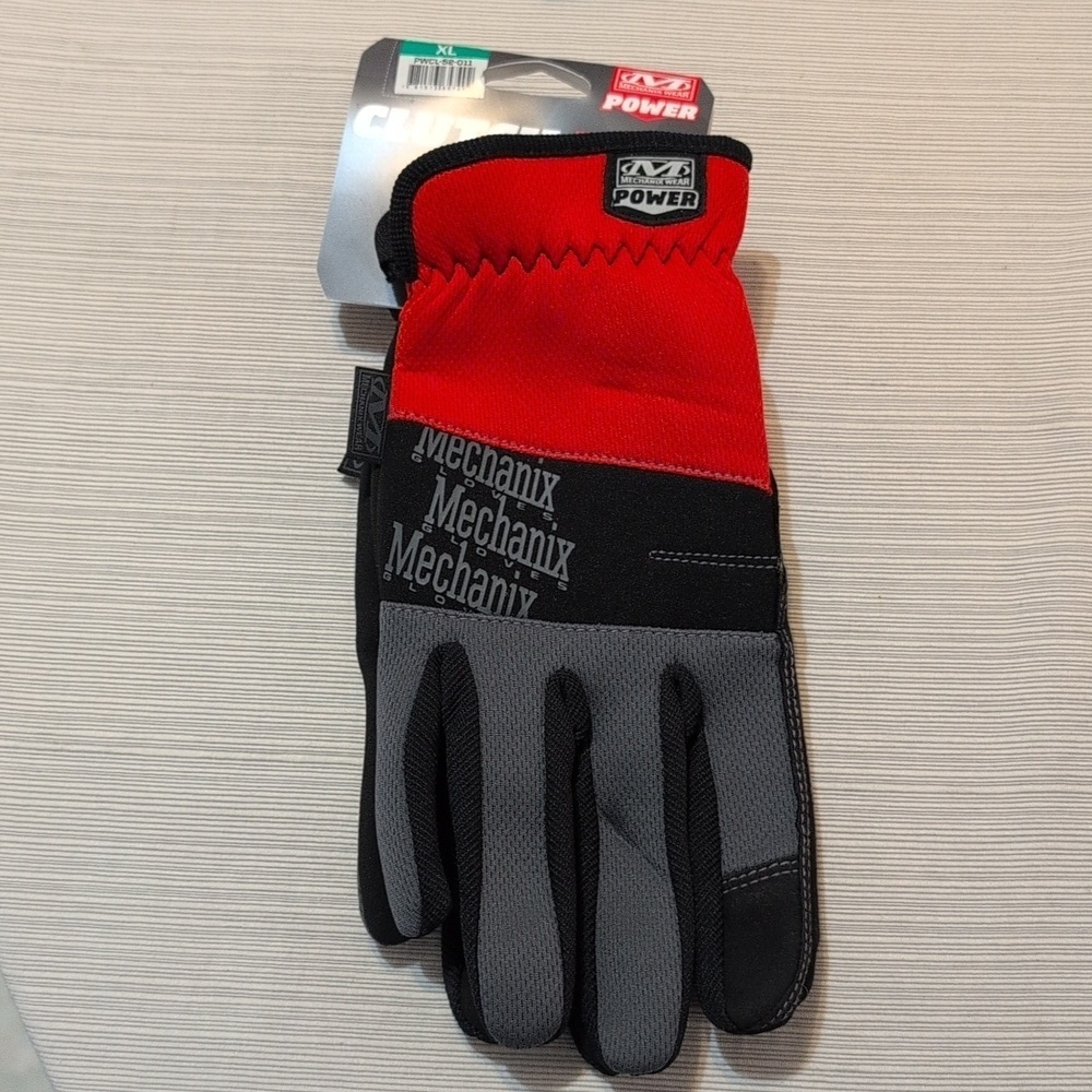 Mechanix Wear Power Grip Gloves Black/Red – XLarge | Maximum Grip & Durability